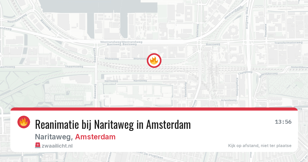 Reanimatie bij Naritaweg in Amsterdam — 12 aug 2026