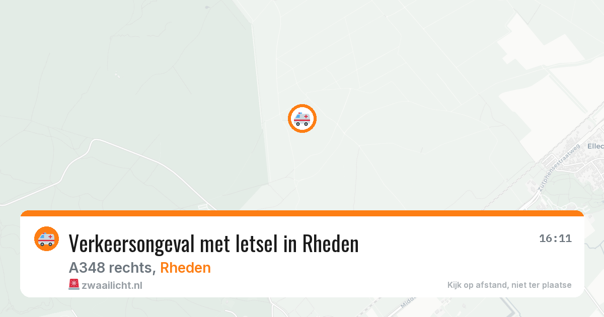 Verkeersongeval met letsel in Rheden — 14 feb 2026