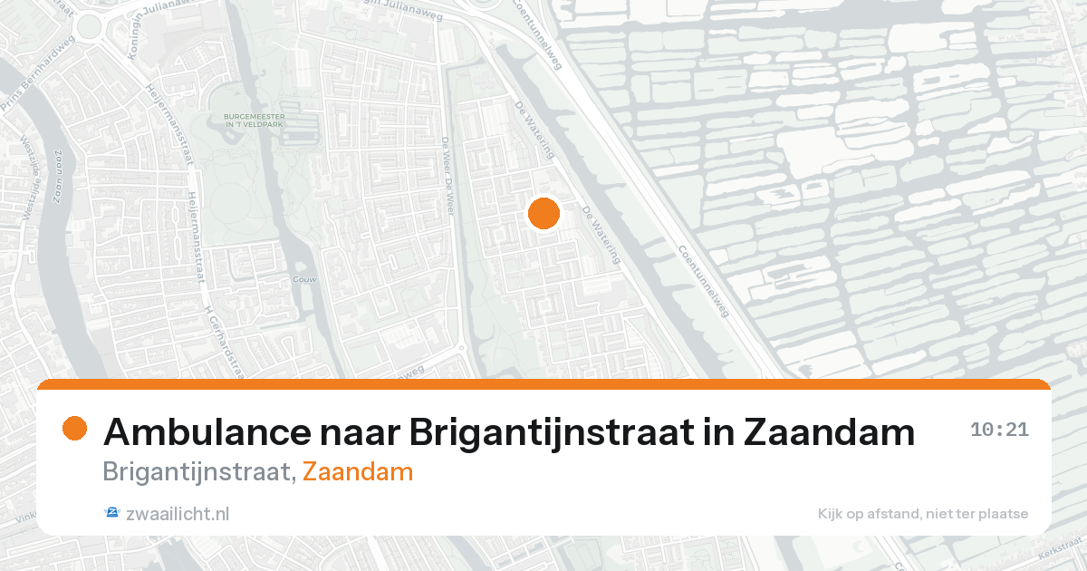 Ambulance naar Brigantijnstraat in Zaandam — 25 aug 2026