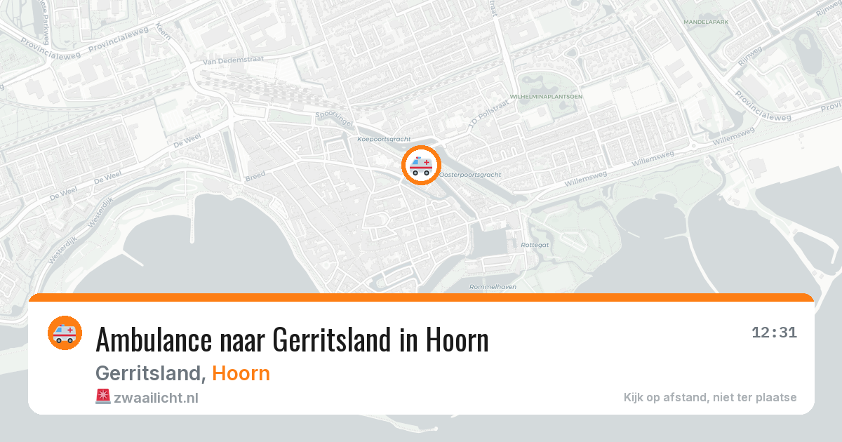 Ambulance naar Gerritsland in Hoorn — 6 aug 2026