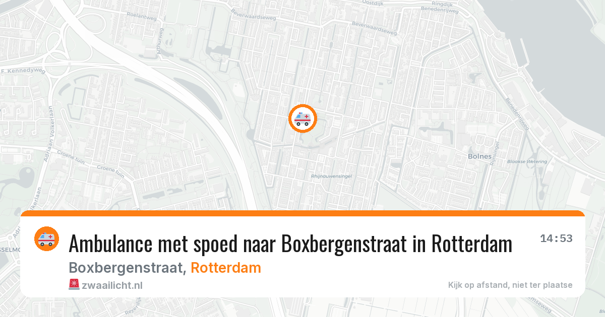 Ambulance met spoed naar Boxbergenstraat in Rotterdam — 23 jun 2026