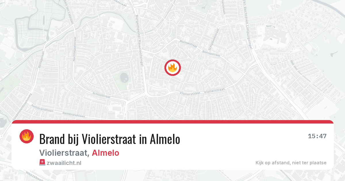 Brand bij Violierstraat in Almelo — 28 jun 2026