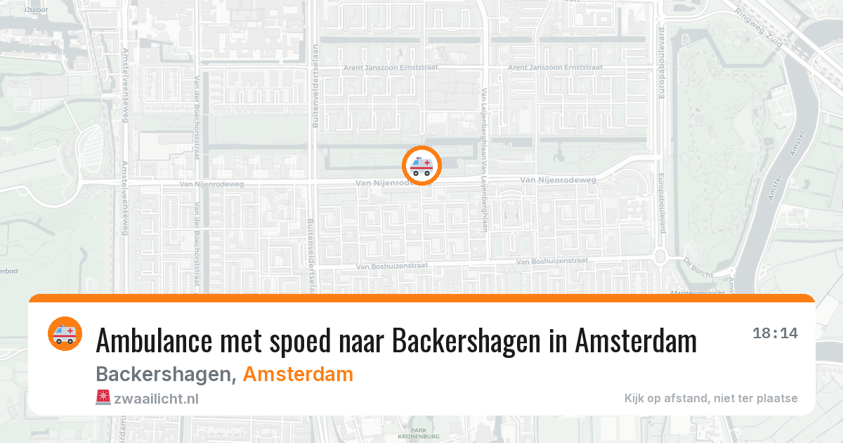 Ambulance met spoed naar Backershagen in Amsterdam — 10 jun 2026