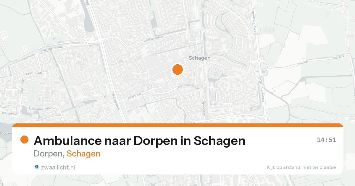 Ambulance naar Dorpen in Schagen — 14 mei 2026