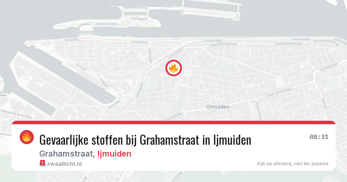 Gevaarlijke stoffen bij Grahamstraat in Ijmuiden — 14 jun 2026