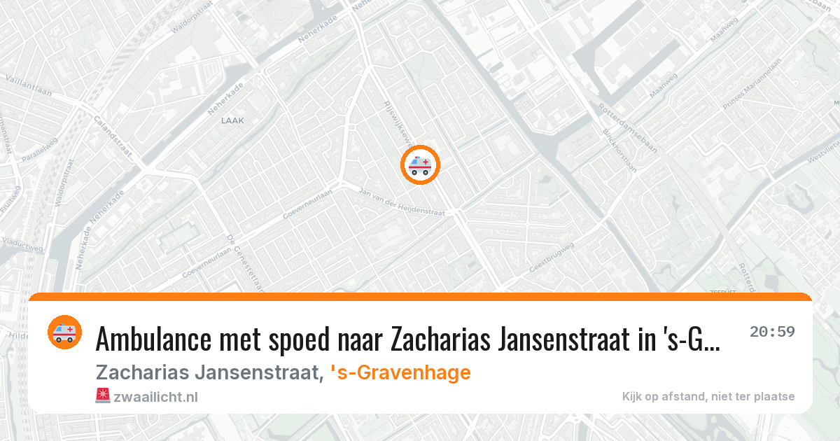 Ambulance met spoed naar Zacharias Jansenstraat in 's-Gravenhage — 29 mei 2026