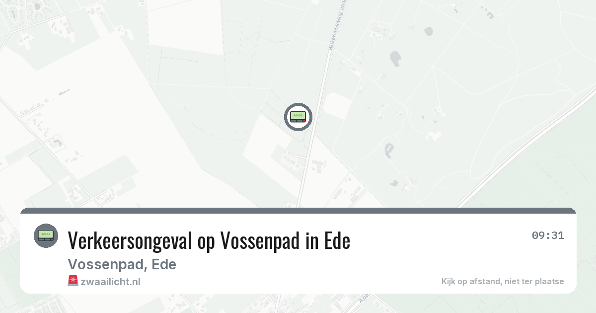 Verkeersongeval op Vossenpad in Ede — 16 feb 2026