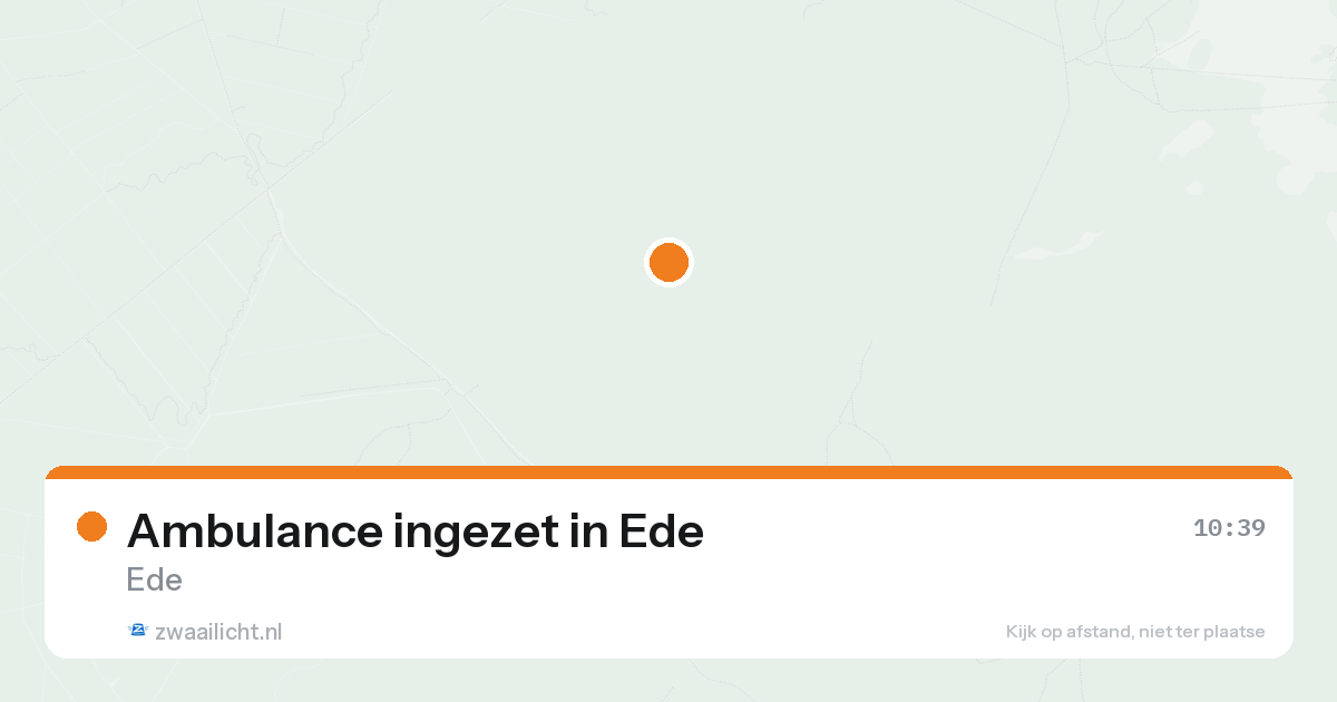 Ambulance ingezet in Ede — 31 mei 2026