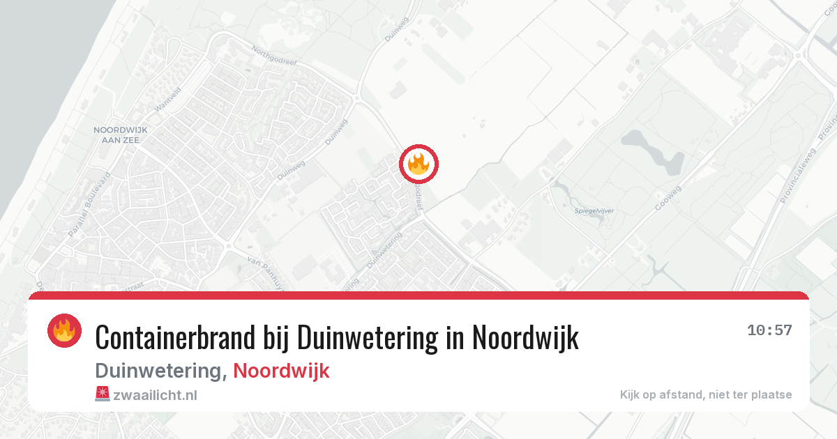 Containerbrand bij Duinwetering in Noordwijk — 31 mei 2026
