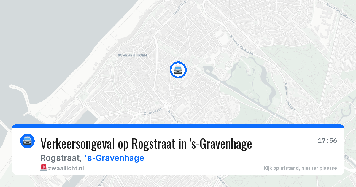 Verkeersongeval op Rogstraat in 's-Gravenhage — 24 mrt 2026