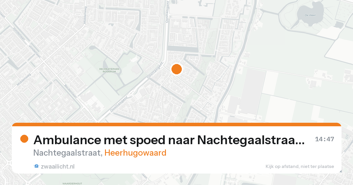 Ambulance met spoed naar Nachtegaalstraat in Heerhugowaard — 18 mei 2026