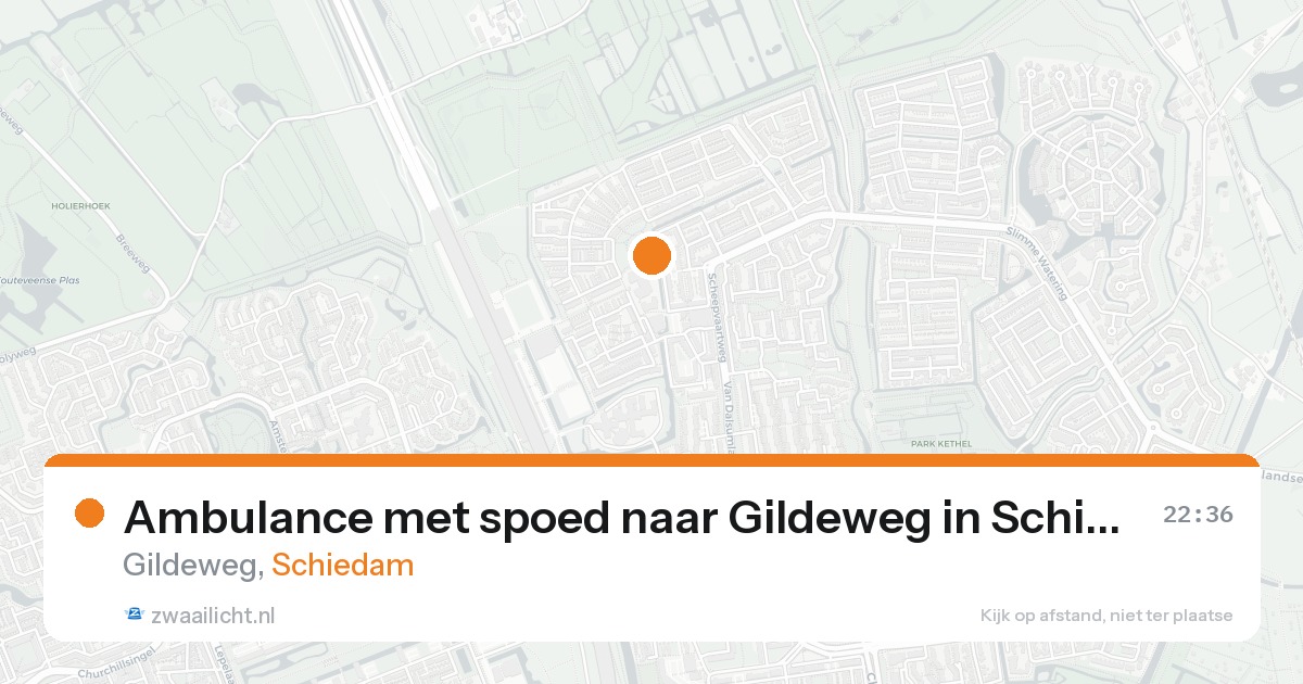 Ambulance met spoed naar Gildeweg in Schiedam — 17 aug 2026