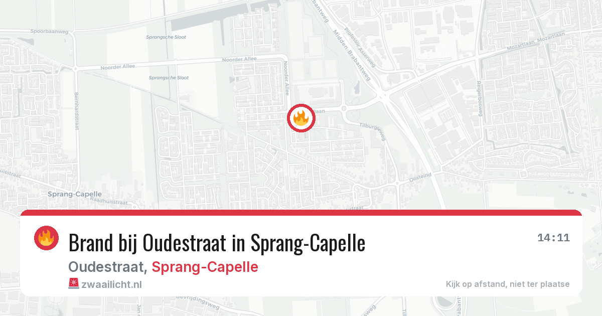 Brand bij Oudestraat in Sprang-Capelle — 4 jul 2026