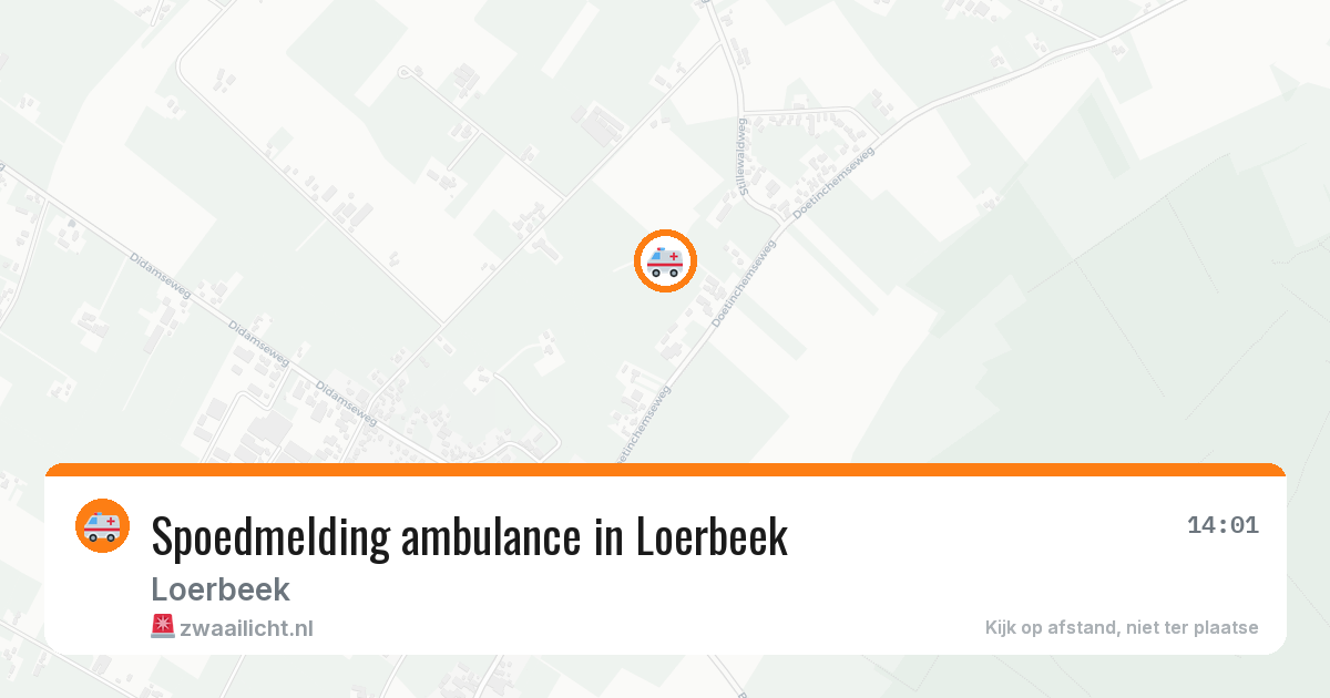 Spoedmelding ambulance in Loerbeek — 21 mei 2026
