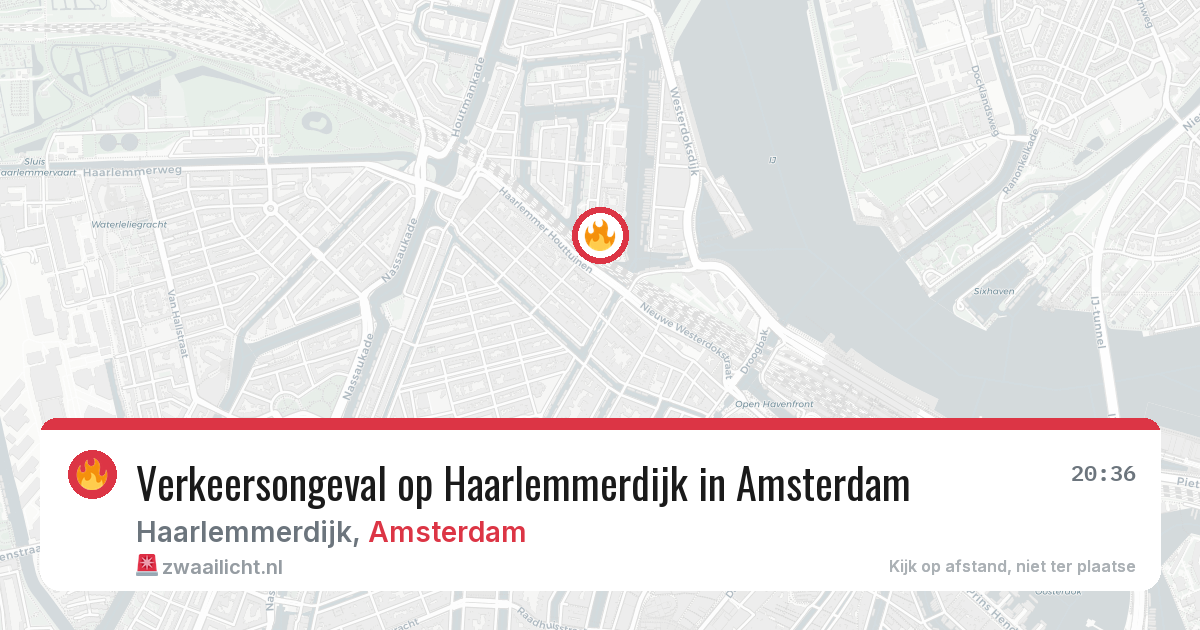 Verkeersongeval op Haarlemmerdijk in Amsterdam — 14 mrt 2026