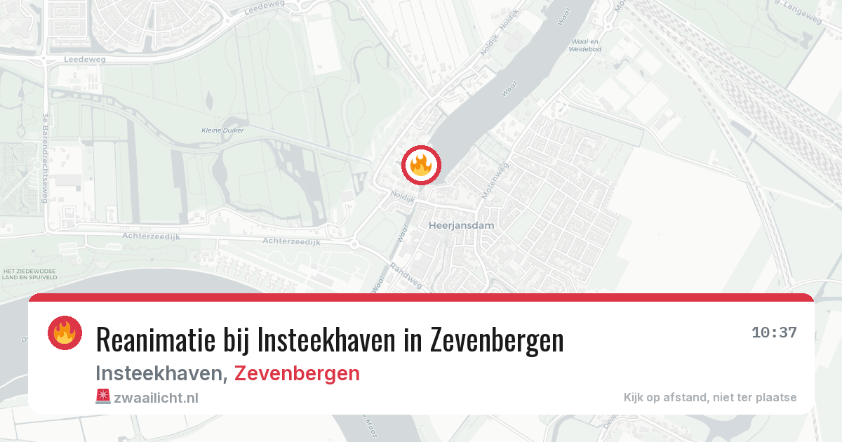 Reanimatie bij Insteekhaven in Zevenbergen — 12 aug 2026