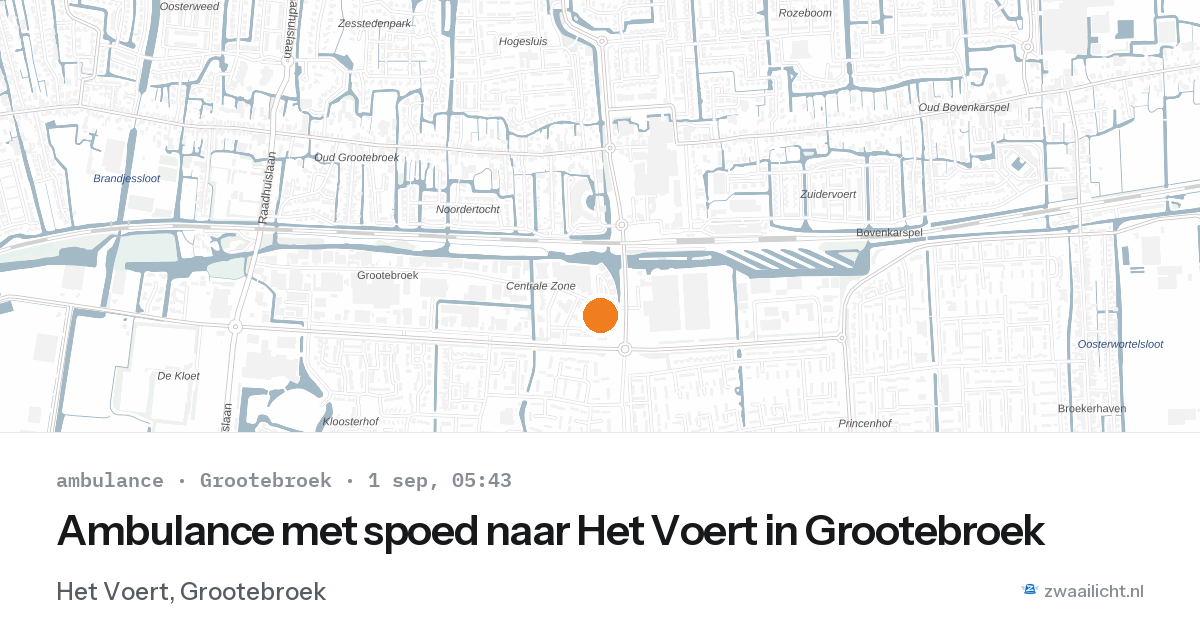 Ambulance met spoed naar Het Voert in Grootebroek — 1 sep 2026