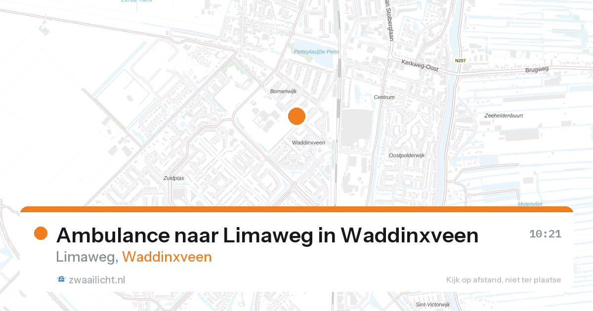 Ambulance naar Limaweg in Waddinxveen — 27 aug 2026