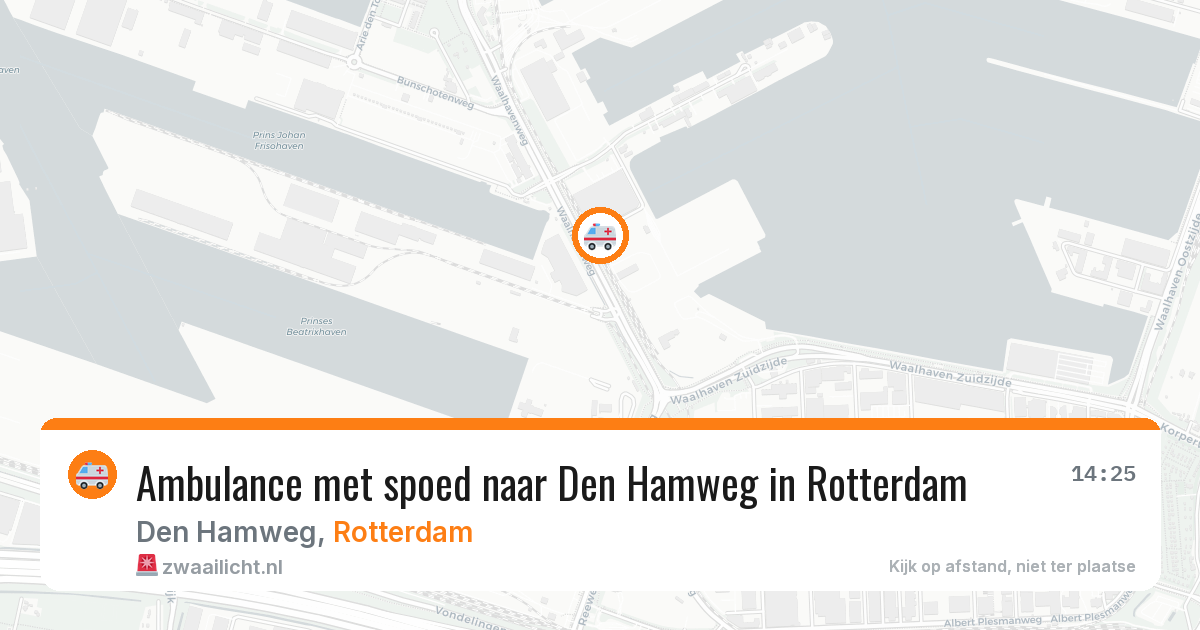 Ambulance met spoed naar Den Hamweg in Rotterdam — 12 mei 2026