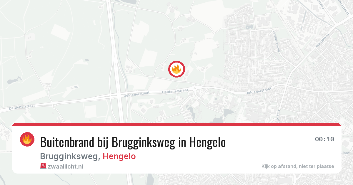 Buitenbrand bij Brugginksweg in Hengelo — 30 jun 2026