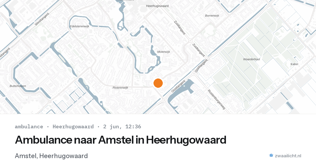 Ambulance naar Amstel in Heerhugowaard — 2 jun 2026