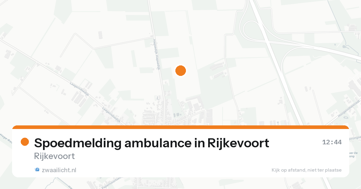 Spoedmelding ambulance in Rijkevoort — 22 aug 2026