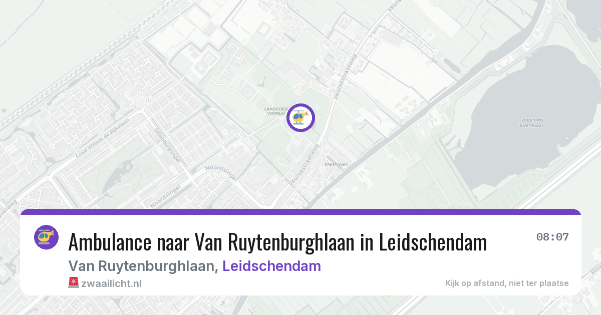 Ambulance naar Van Ruytenburghlaan in Leidschendam — 8 jul 2026
