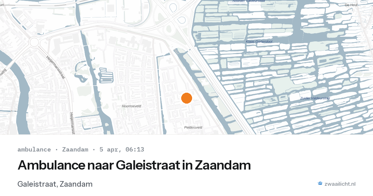 Ambulance naar Galeistraat in Zaandam — 5 apr 2026