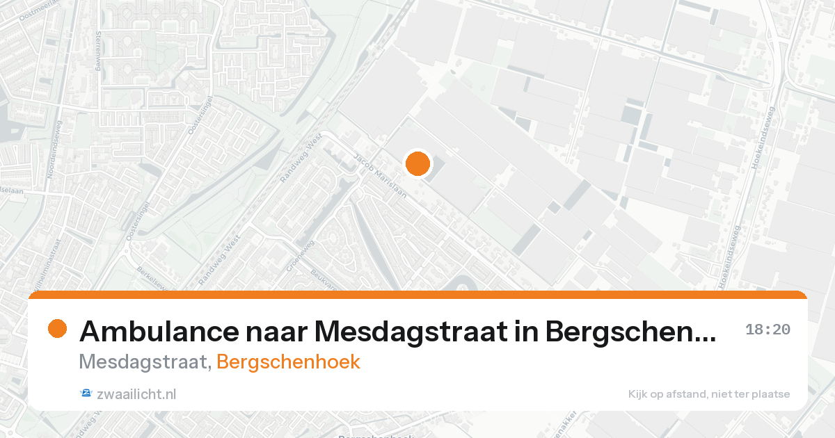 Ambulance naar Mesdagstraat in Bergschenhoek — 7 jul 2026