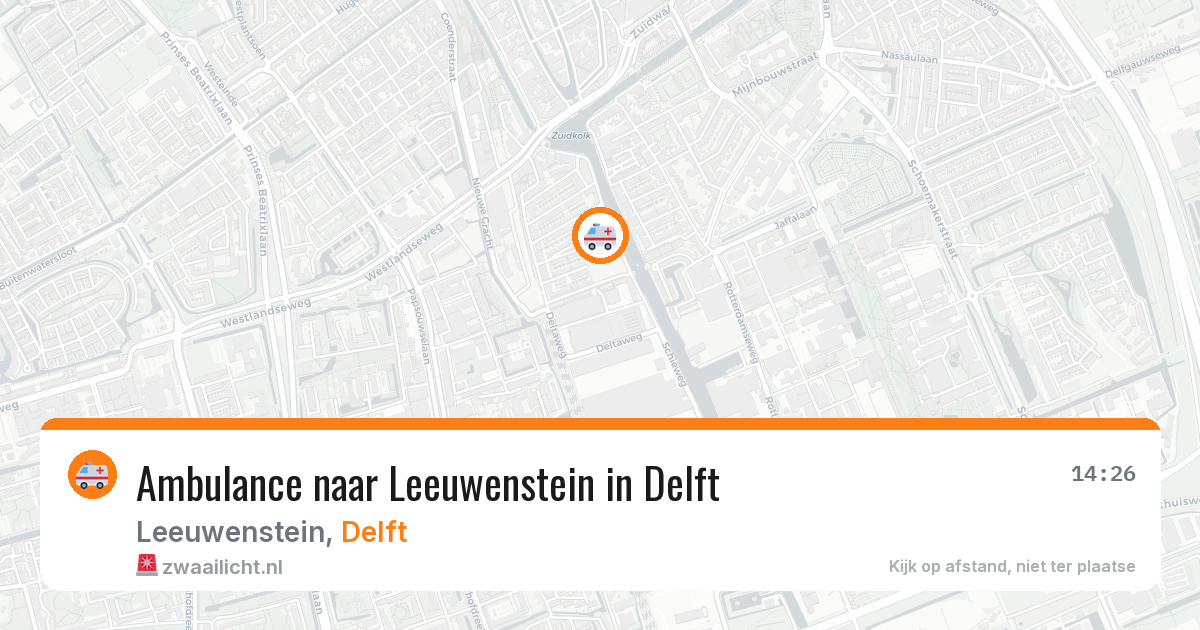 Ambulance naar Leeuwenstein in Delft — 16 mei 2026