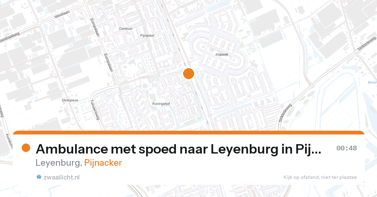 Ambulance met spoed naar Leyenburg in Pijnacker — 9 mei 2026