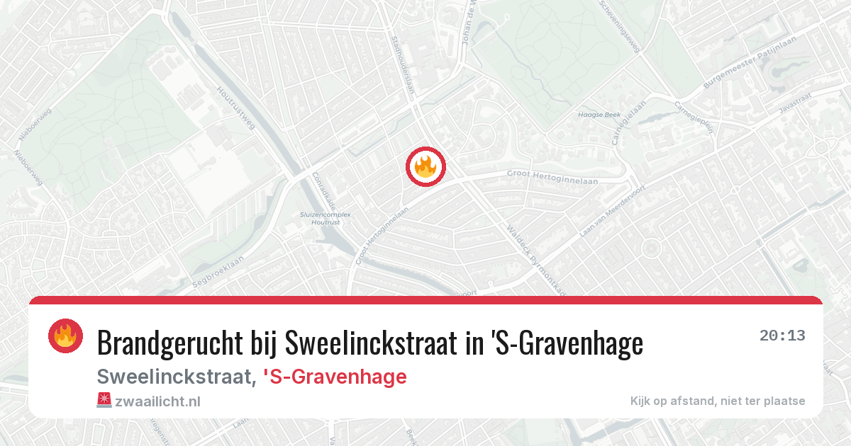 Brandgerucht bij Sweelinckstraat in 'S-Gravenhage — 7 jul 2026