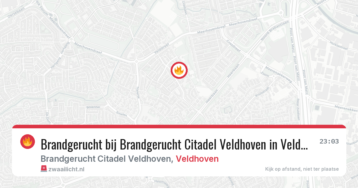 Brandgerucht bij Brandgerucht Citadel Veldhoven in Veldhoven — 8 feb 2026
