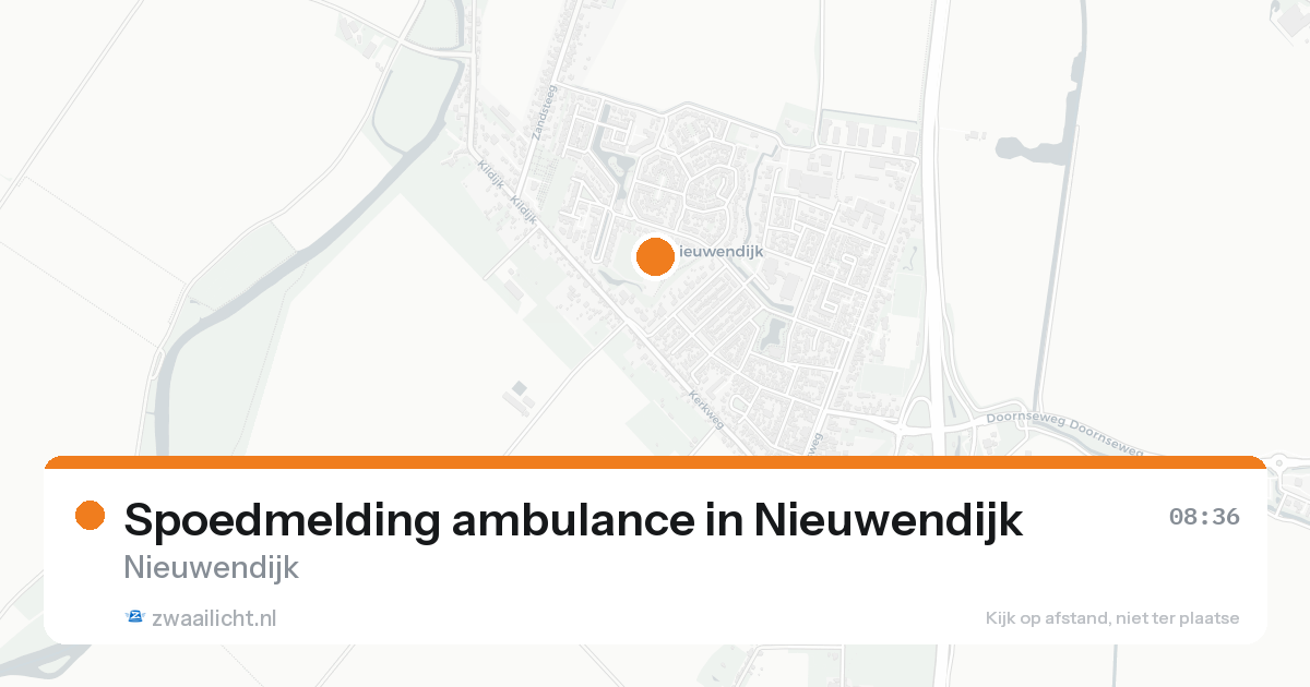 Spoedmelding ambulance in Nieuwendijk — 15 aug 2026