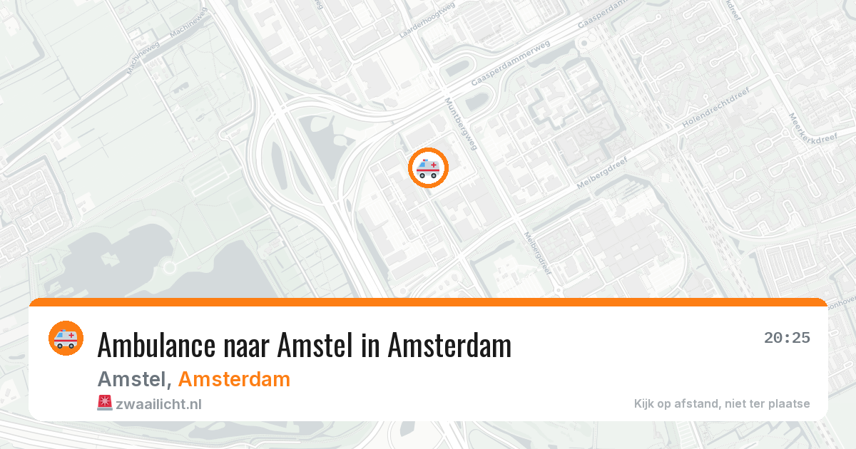 Ambulance naar Amstel in Amsterdam — 1 aug 2026