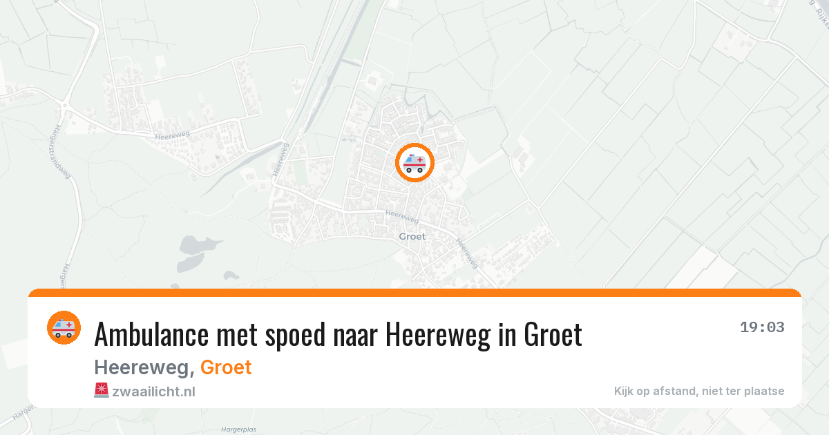 Ambulance met spoed naar Heereweg in Groet — 21 mrt 2026