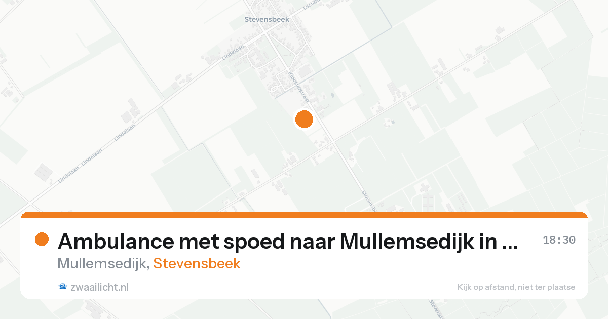 Ambulance met spoed naar Mullemsedijk in Stevensbeek — 19 aug 2026