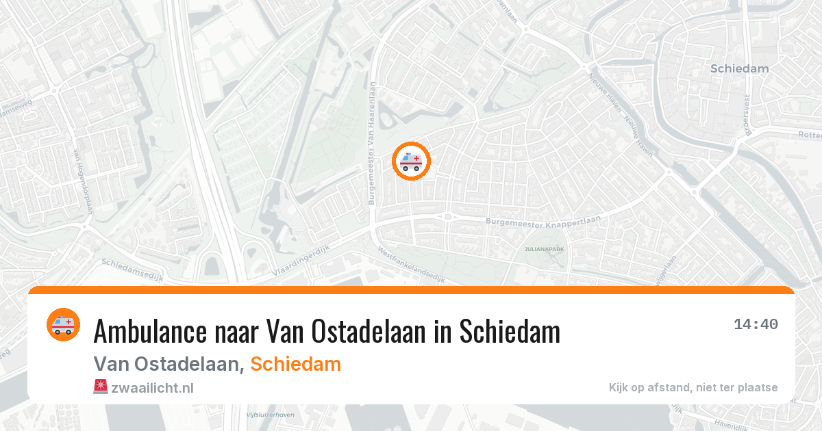 Ambulance naar Van Ostadelaan in Schiedam — 30 jul 2026