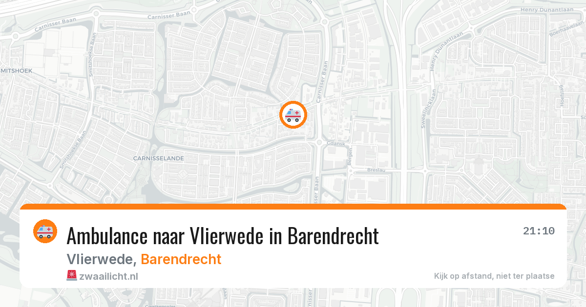 Ambulance naar Vlierwede in Barendrecht — 12 jul 2026