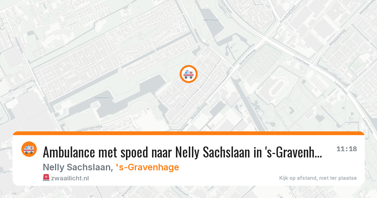 Ambulance met spoed naar Nelly Sachslaan in 's-Gravenhage — 10 jun 2026