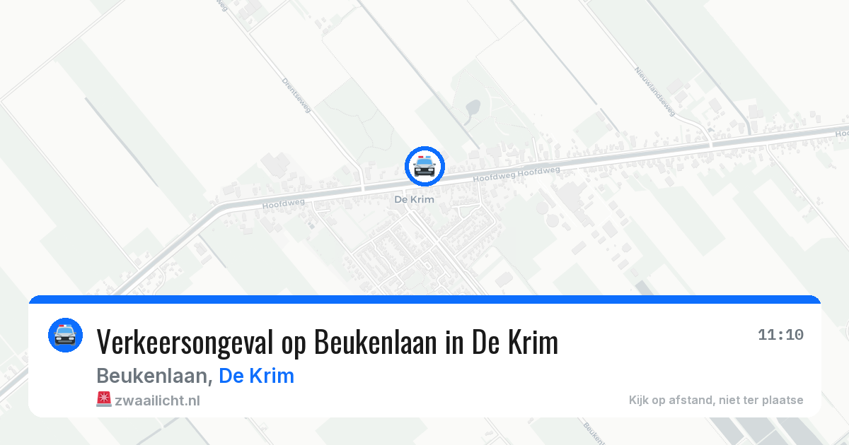 Verkeersongeval op Beukenlaan in De Krim — 17 mei 2026