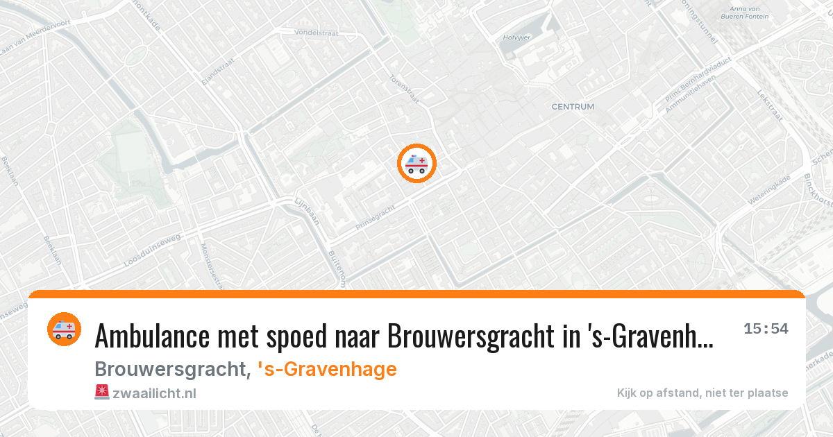 Ambulance met spoed naar Brouwersgracht in 's-Gravenhage — 19 apr 2026