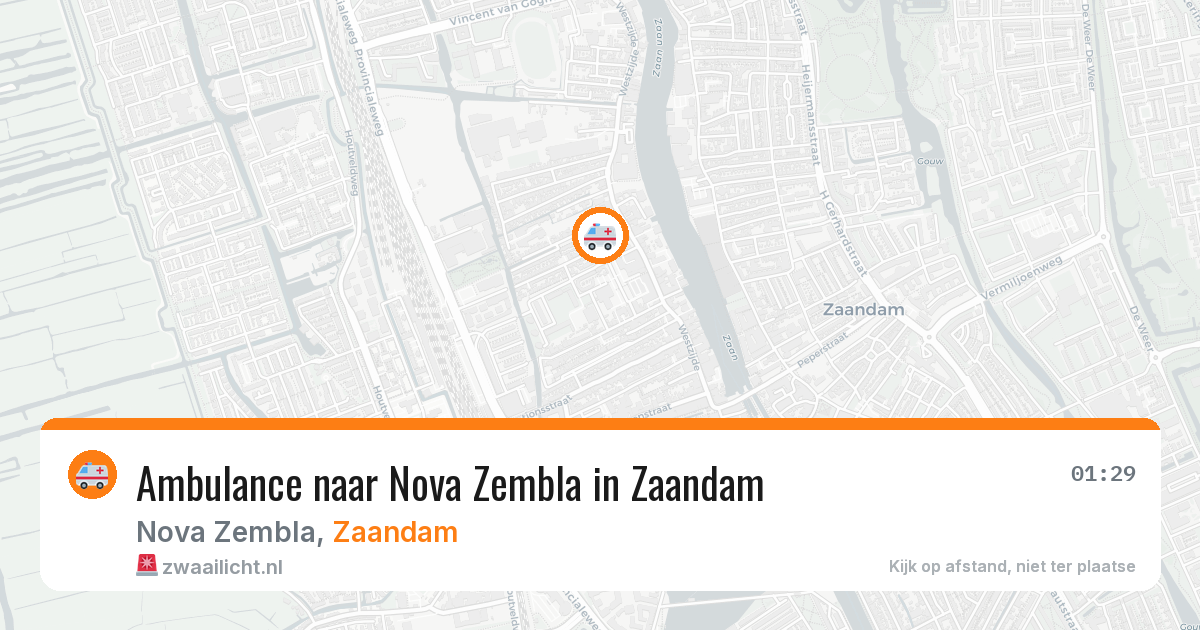 Ambulance naar Nova Zembla in Zaandam — 9 feb 2026