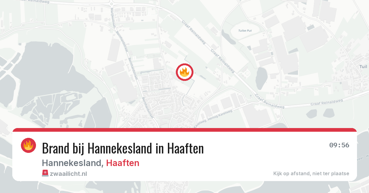 Brand bij Hannekesland in Haaften — 25 jul 2026