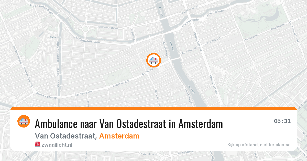 Ambulance naar Van Ostadestraat in Amsterdam — 26 mrt 2026