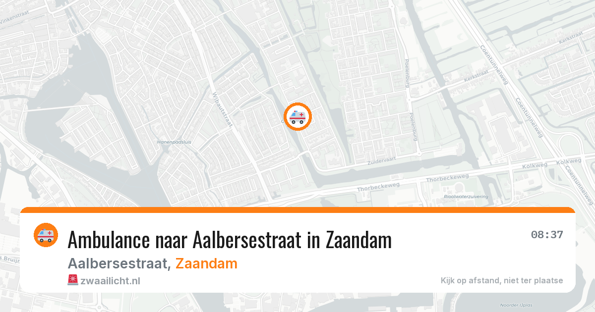 Ambulance naar Aalbersestraat in Zaandam — 8 mei 2026