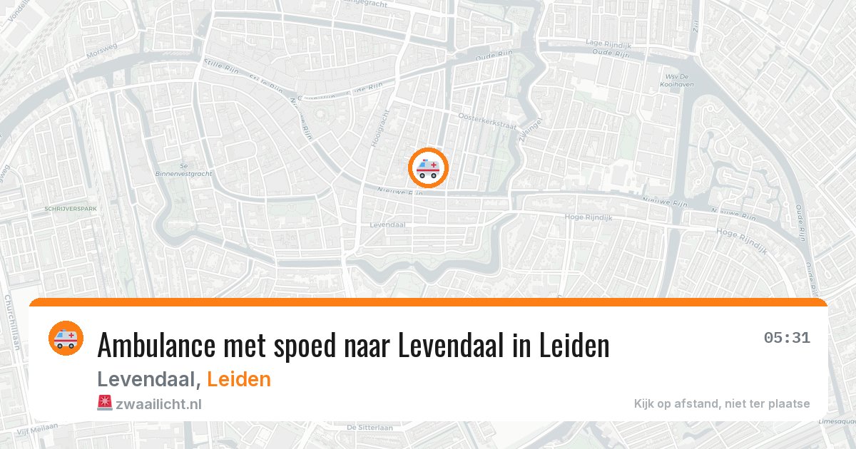 Ambulance met spoed naar Levendaal in Leiden — 24 jul 2026