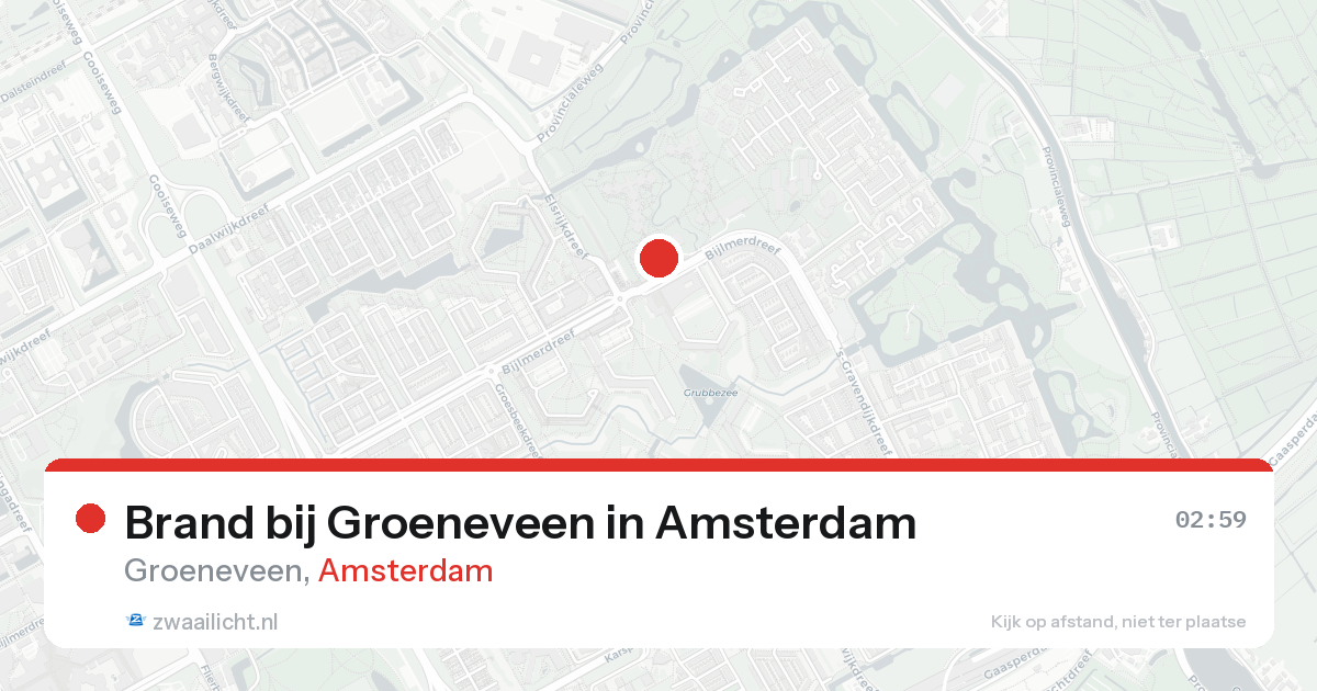 Brand bij Groeneveen in Amsterdam — 13 jun 2026