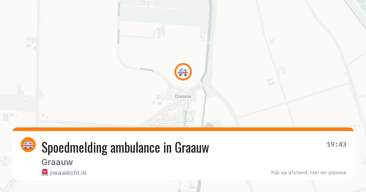Spoedmelding ambulance in Graauw — 3 aug 2026