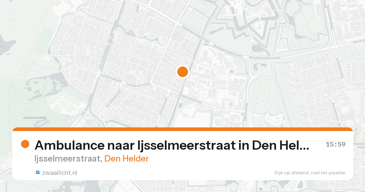 Ambulance naar Ijsselmeerstraat in Den Helder — 21 aug 2026